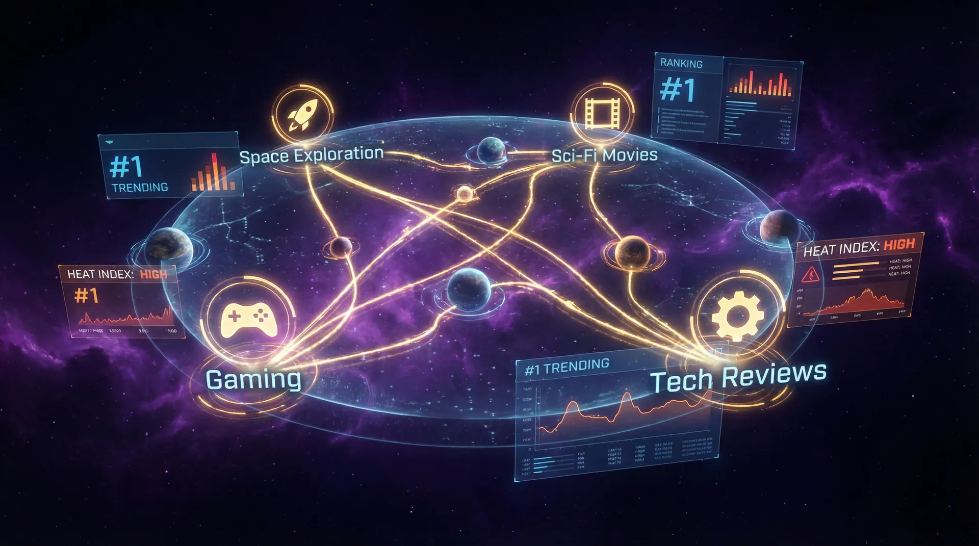 18禁 热门航线星图 - 各分区热度排行
